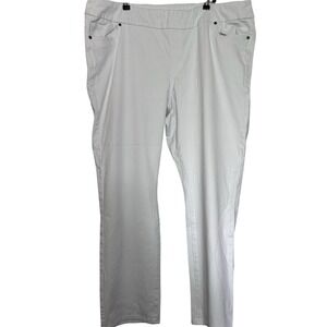 Coldwater Creek White Denim Pull On Jeans Women's Plus Size 22W w/ Spandex